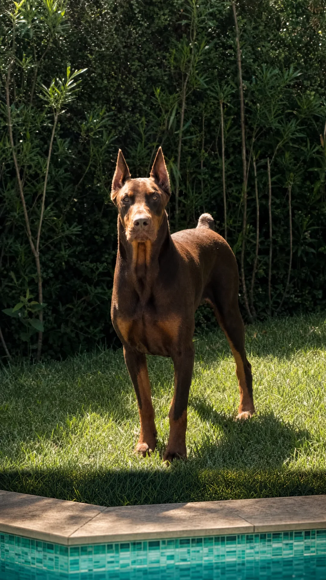 Doberman posando para foto